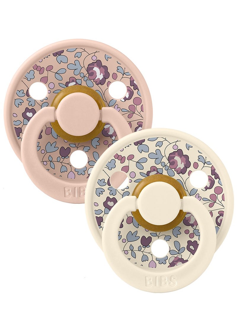 BIBS x Liberty Pacifier Colour 2 PACK Eloise Latex Size 2 Blush Mix  - Image 1
