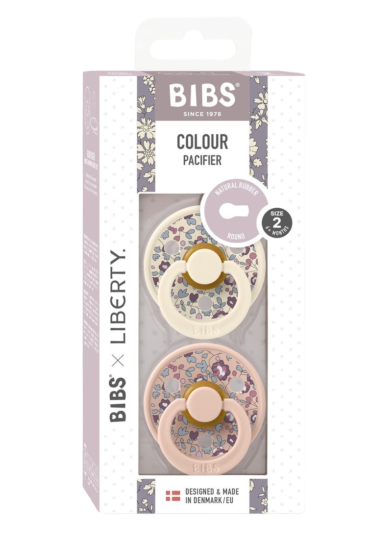 BIBS x Liberty Pacifier Colour 2 PACK Eloise Latex Size 2 Blush Mix  - Image 2