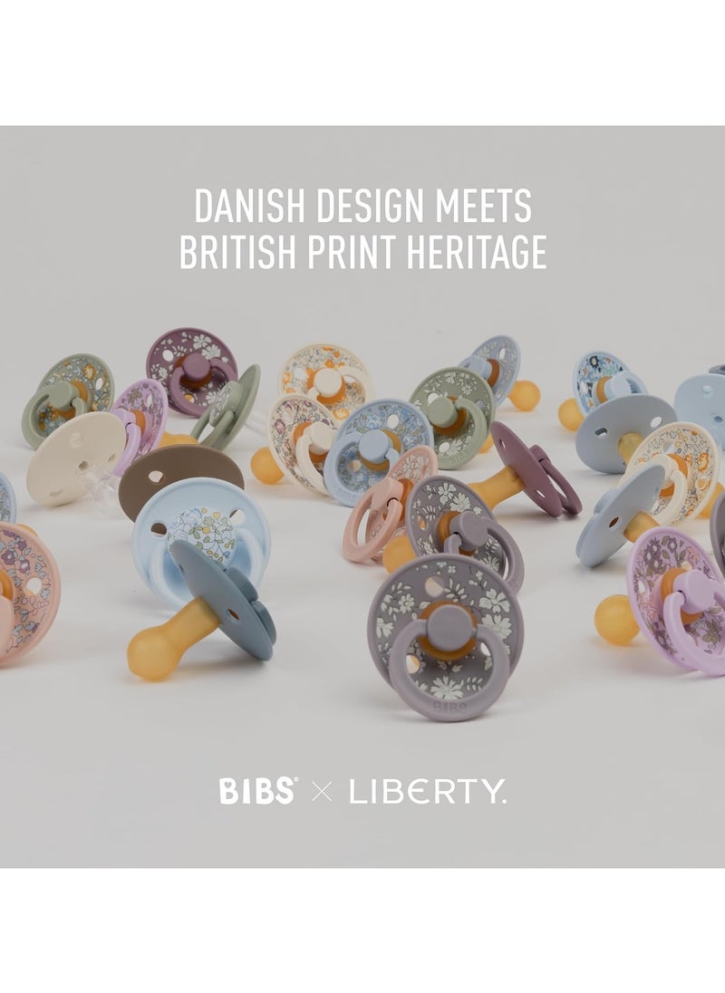 BIBS - x Liberty Pacifier Colour 2 PACK Eloise Latex Size 2 Blush Mix - Image 1