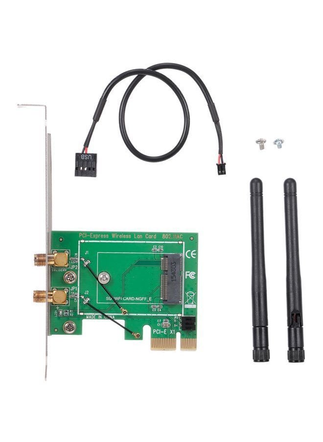 نيبمينينت بطاقة شبكة M.2 NGFF إلى PCI-E أخضر  - Image 1