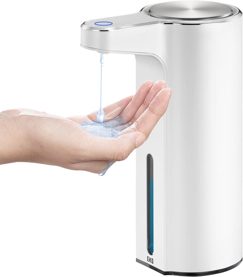 EKO Aroma Touchless Automatic Soap Dispenser for Bathroom and Kitchen, Liquid Hand Soap Dispenser, Water-Resistant and Rechargeable, 9 fl oz (White) - Image 1