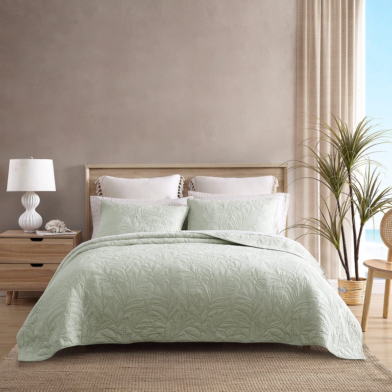 TOMMY Bahama Tommy Bahama - 2 Piece Standard Sham Set  Cotton Bedding with Envelope Closure  Pre-Washed for Added Softness (Costa Sera Green  21x27)  - Image 5
