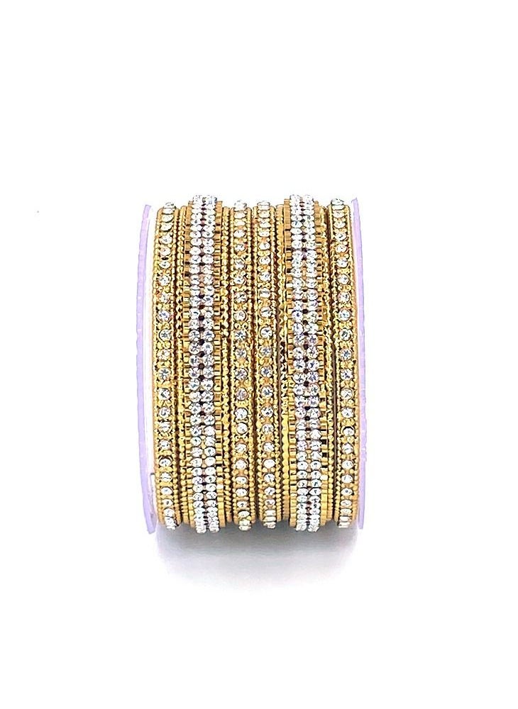 GOHONA - GOHONA Colorful Bangle Collection Beautifully Designed Indian Bollywood Style Alloy Metal Bangles for Kids Teenagers and Women - Image 1