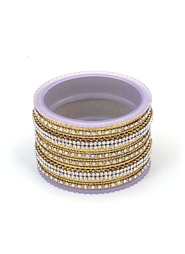 GOHONA - GOHONA Colorful Bangle Collection Beautifully Designed Indian Bollywood Style Alloy Metal Bangles for Kids Teenagers and Women - Image 1