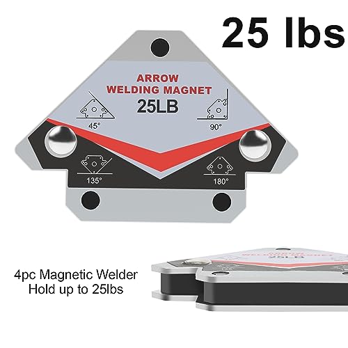 guti-more GUTIMORE Welding Magnets 25LB&55LB 6Pcs Welding Magnet Set, Magnetic Welding Holder, Holding Power Welding Accessories - Image 3