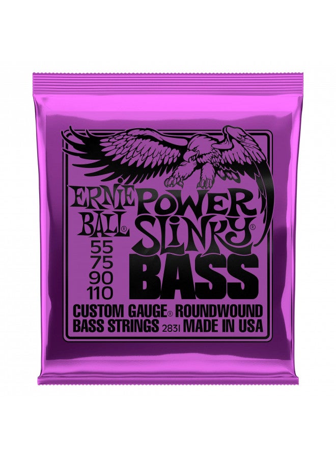 Ernie Ball Power Slinky Nickel Wound Bass Guitar Strings, 55-110 Gauge (P02831) - Image 1