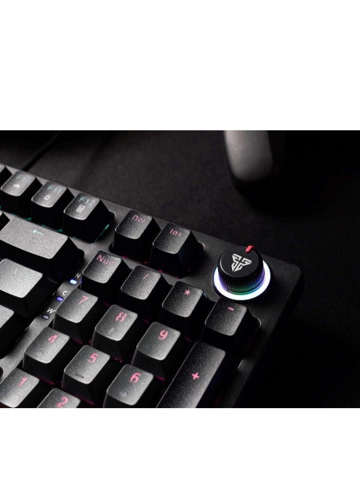 FANTECH - ATOM96 MK890 Gaming Keyboard RGB Mechanical – Blue Switch  – Full Size Form Factor – Double Injection Keycaps – 10 Lighting Effects – Full Keys Anti-Ghosting – Volume Knob - Image 1