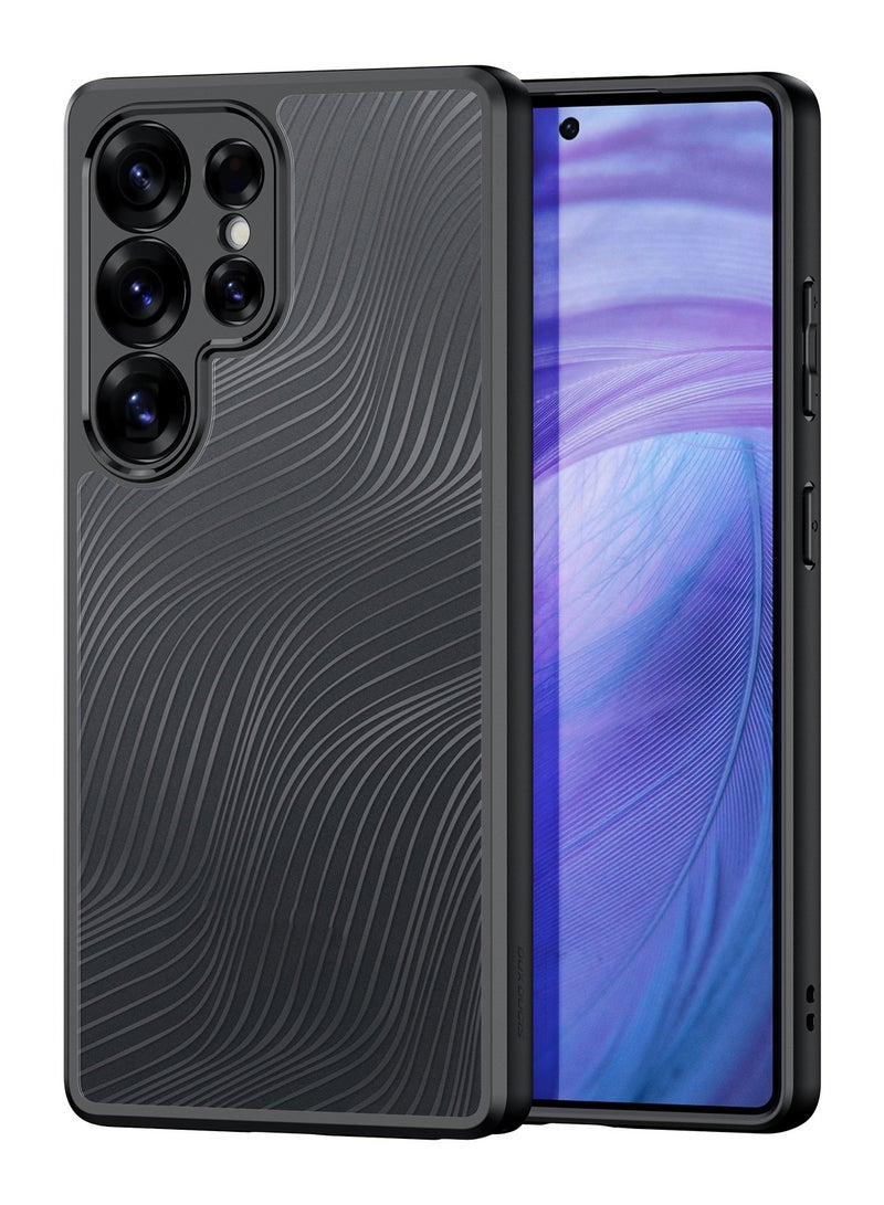 دوكس دوتشيز ايمو جراب لموبايل سامسونج جلاكسي  اس 25 الترا جراب نحيف وشفاف مطفي مصنع من البولي يوريثين الحراري بولي كربونات البولي بروبلين سيليكون - اسود - Image 1