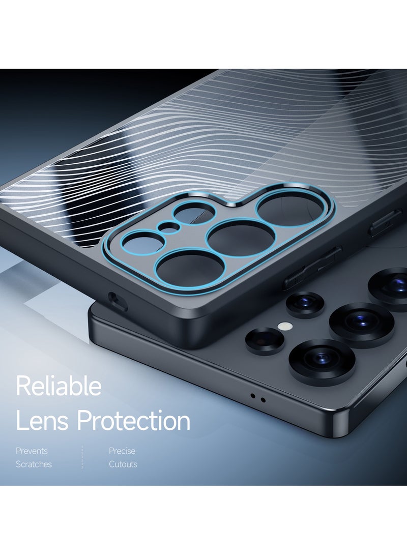 دوكس دوتشيز ايمو جراب لموبايل سامسونج جلاكسي  اس 25 الترا جراب نحيف وشفاف مطفي مصنع من البولي يوريثين الحراري بولي كربونات البولي بروبلين سيليكون - اسود - Image 4