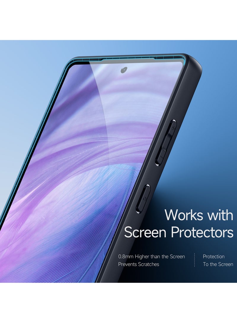 دوكس دوتشيز ايمو جراب لموبايل سامسونج جلاكسي  اس 25 الترا جراب نحيف وشفاف مطفي مصنع من البولي يوريثين الحراري بولي كربونات البولي بروبلين سيليكون - اسود - Image 5