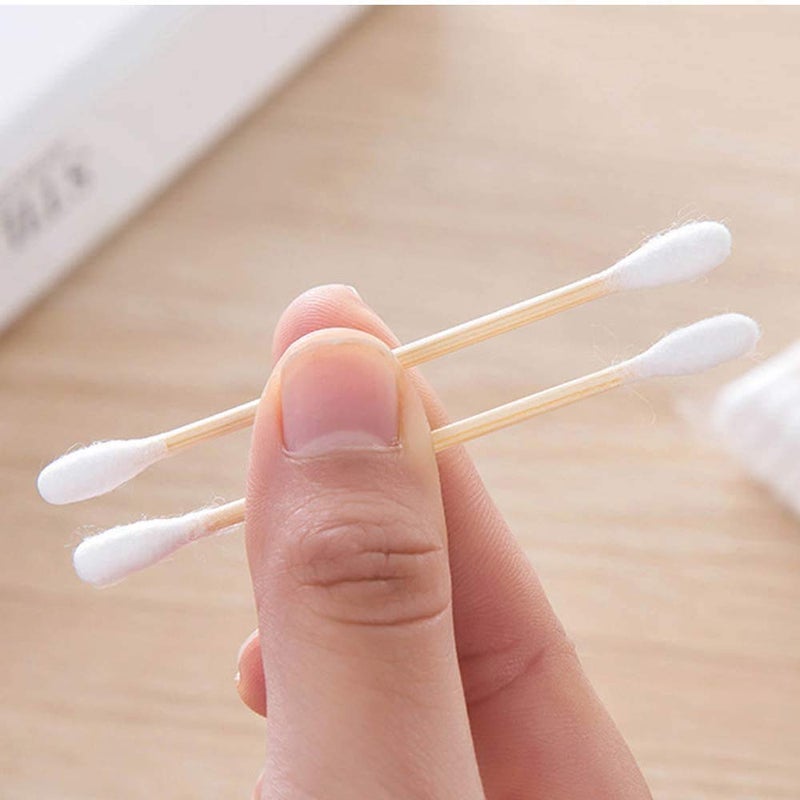 EcoSlurps 600 Bamboo Cotton Swabs - Large Family Box of Biodegradable Cotton Buds - Ecofriendly No Plastic in Each Cotton Bud Swab (6x100 Boxes) - Image 2