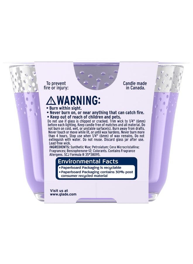 Glade - 3 Wick Candle Long-Lasting Essential Oil Infused Tranquil Lavender And  Aloe Scent 96g - Image 1
