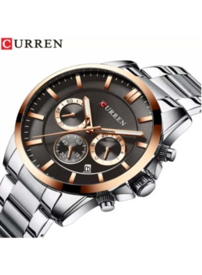 كارين الرجال الفولاذ المقاوم للصدأ المعصم ووتش للماء كرونوغراف العلامة التجارية الفاخرة العسكرية الرياضة ساعة - Image 1