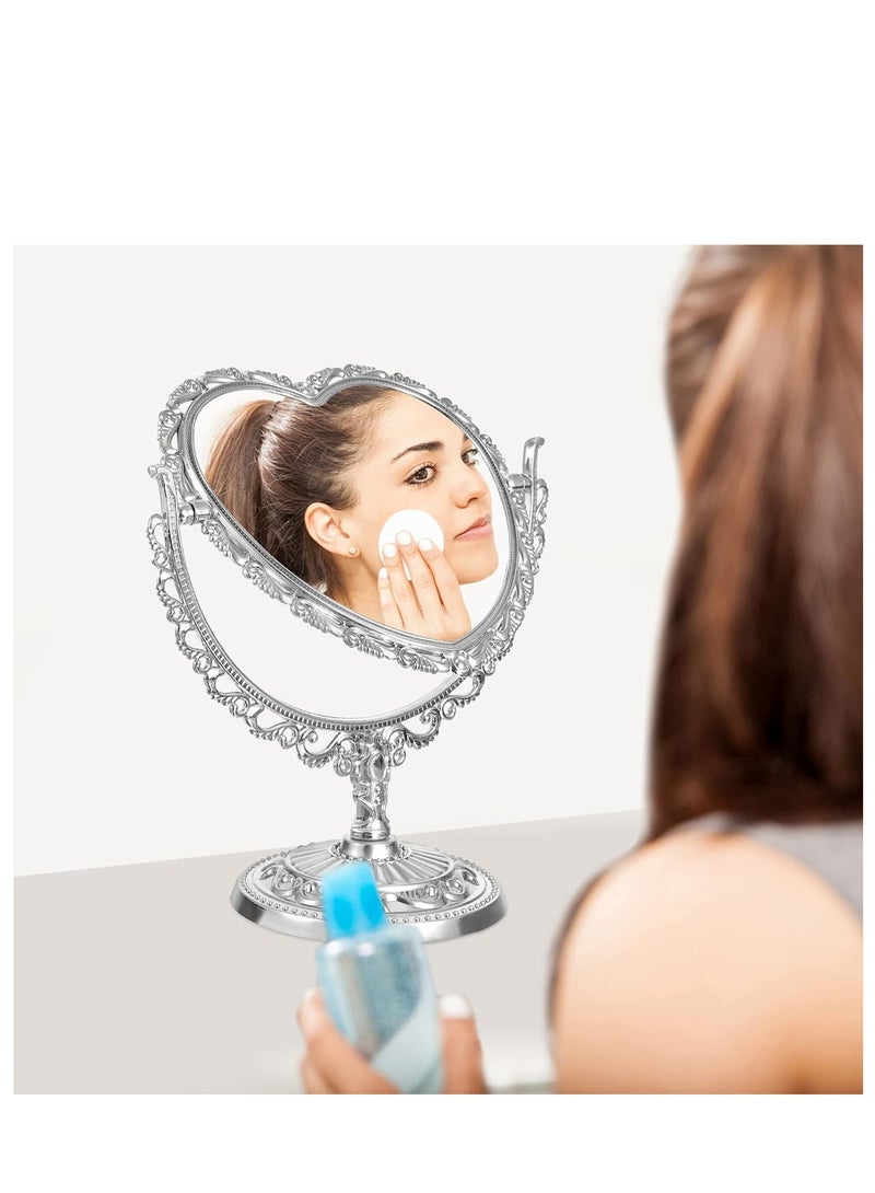 Table Fancy Mirror Heart Shaped Mirror small Size  - Image 3