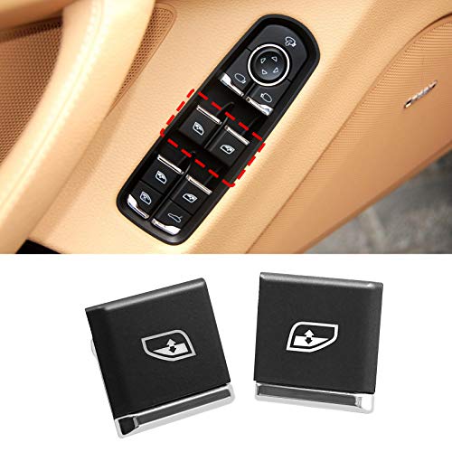 Jaronx 2PCS Driver Side Window Switch Buttons Compatible with Porsche Cayenne 2011-2018,Compatible with Panamera 2011-2016, Compatible with Macan 2015-2022, Power Window Switch Button Replacements - Image 1