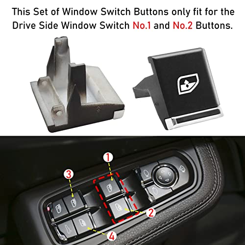 Jaronx 2PCS Driver Side Window Switch Buttons Compatible with Porsche Cayenne 2011-2018,Compatible with Panamera 2011-2016, Compatible with Macan 2015-2022, Power Window Switch Button Replacements - Image 5
