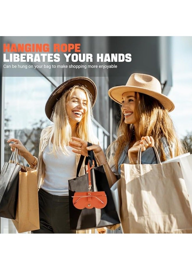 3 قطعة نظارات شمسية حقيبة جلدية لينة حالة النظارات ، نظارات شمسية السفر مع الحبل ، حزام كليب ، للجنسين - Image 3