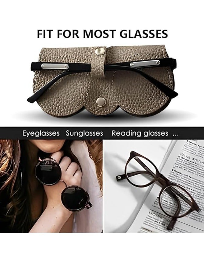 3 قطعة نظارات شمسية حقيبة جلدية لينة حالة النظارات ، نظارات شمسية السفر مع الحبل ، حزام كليب ، للجنسين - Image 4