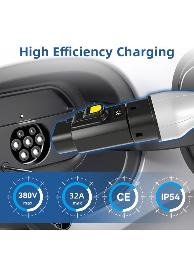 SUPER 5 Type 2 to GBT Adapter 3 phase 32A AC Converter EV Type2 Charging to GBT EV Charger Car - Image 4
