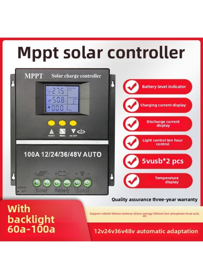 Mppt Solar Charging Controller Module 12V24V36V48V Solar Controller Fully Automatic Universal Type-Color:Mppt 12v24v Universal 20a Upgraded Model