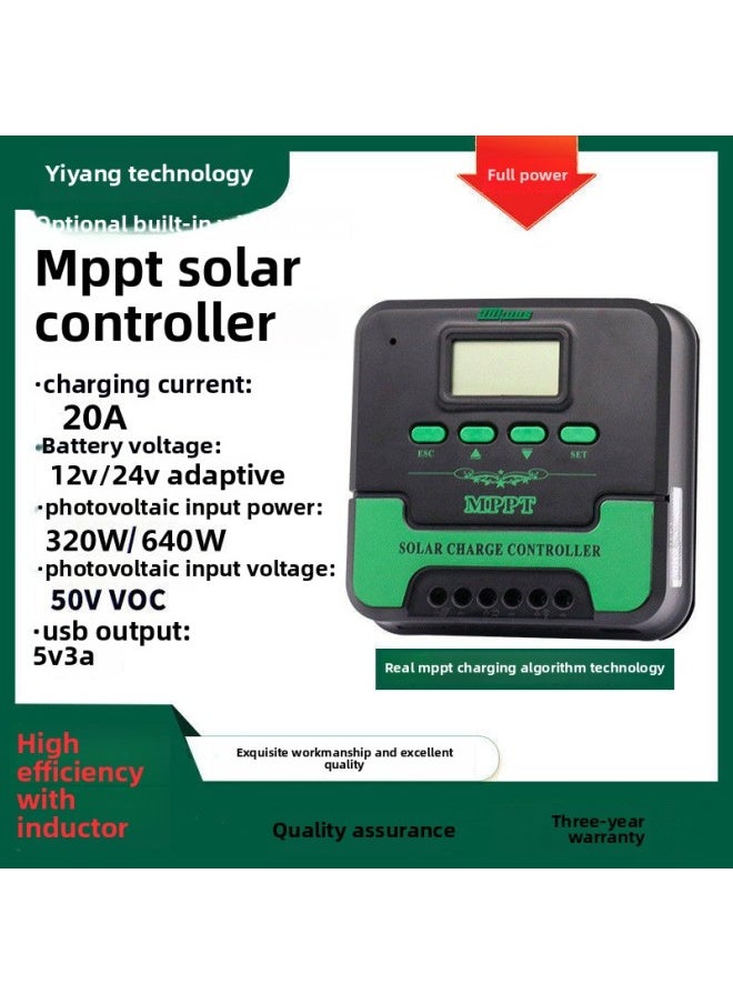 Mppt Solar Charging Controller Module 12V24V36V48V Solar Controller Fully Automatic Universal Type-Color:Mppt 12v24v Universal 20a Upgraded Model