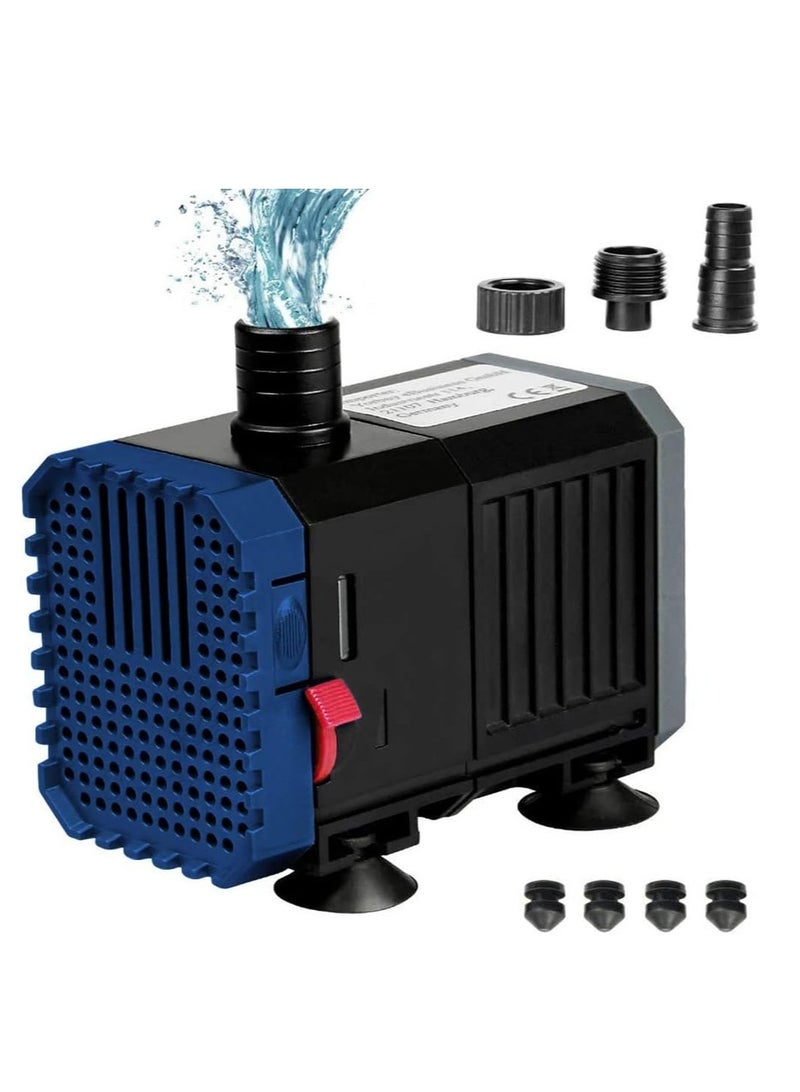 Generic Submersible Water Pump, Flow Adjustable Fountain Pump for Aquarium, Pond, Fish Tank, Hydroponics (1600 L/h – 25W)