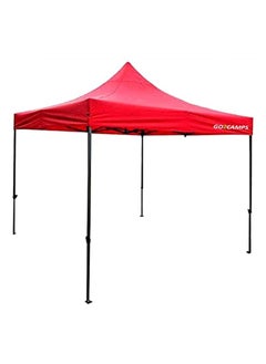GO2CAMPS GO2CAMPS Gazebo 3x3 M-Camping Tent Canopy Pop Up Instant Shelter Sun Protection Shade for Outdoor Camping Picnics Beach Garden Sports Party-(Red)  - Image 1