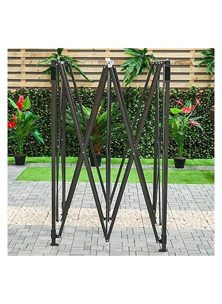 GO2CAMPS Gazebo 3x3 M-Camping Tent Canopy Pop Up Instant Shelter Sun Protection Shade for Outdoor Camping Picnics Beach Garden Sports Party-(Red)