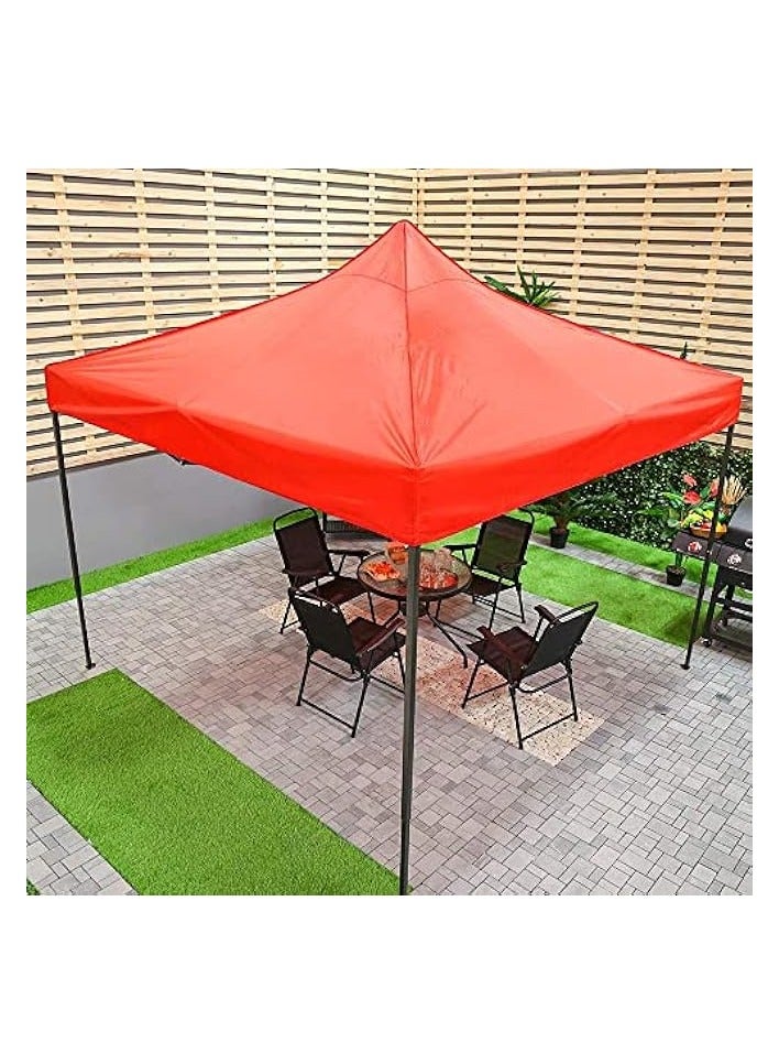 GO2CAMPS Gazebo 3x3 M-Camping Tent Canopy Pop Up Instant Shelter Sun Protection Shade for Outdoor Camping Picnics Beach Garden Sports Party-(Red)