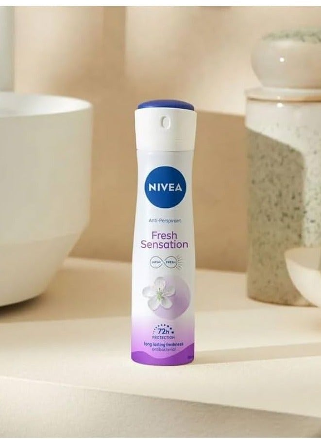 Nivea Antiperspirant Spray For Women 48h Protection Fresh Sensation 150 Ml - Image 2