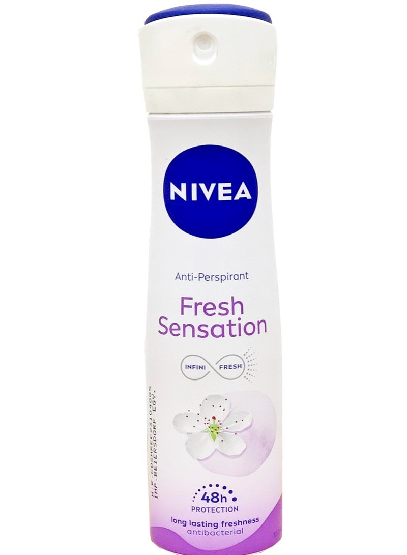 Nivea Antiperspirant Spray For Women 48h Protection Fresh Sensation 150 Ml - Image 1