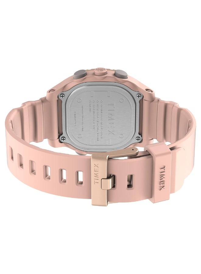TIMEX Women's Watch with Pink Resin Case and Pink Silicon Band - Image 4