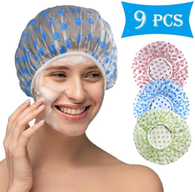Waterproof Large Elastic Strap Plastic Reusable Hair Bath Cap