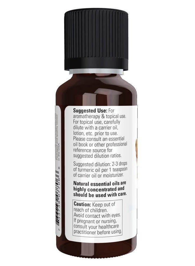 now Essential Oils, Tumeric Essential Oil, Soothing, Uplifting, Balancing, 100% Pure, Child-Resistant Cap, 1-Ounce - Image 3