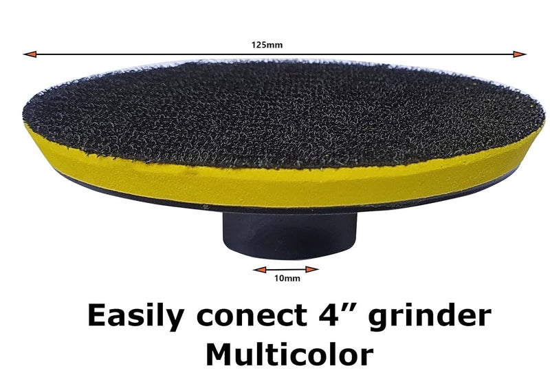 Inditrust قرص صنفرة 5 بوصة مع وسادة خلفية 1 قطعة مع خطاف وحلقة 5 بوصة لمطحنة عشوائية م10 - Image 2