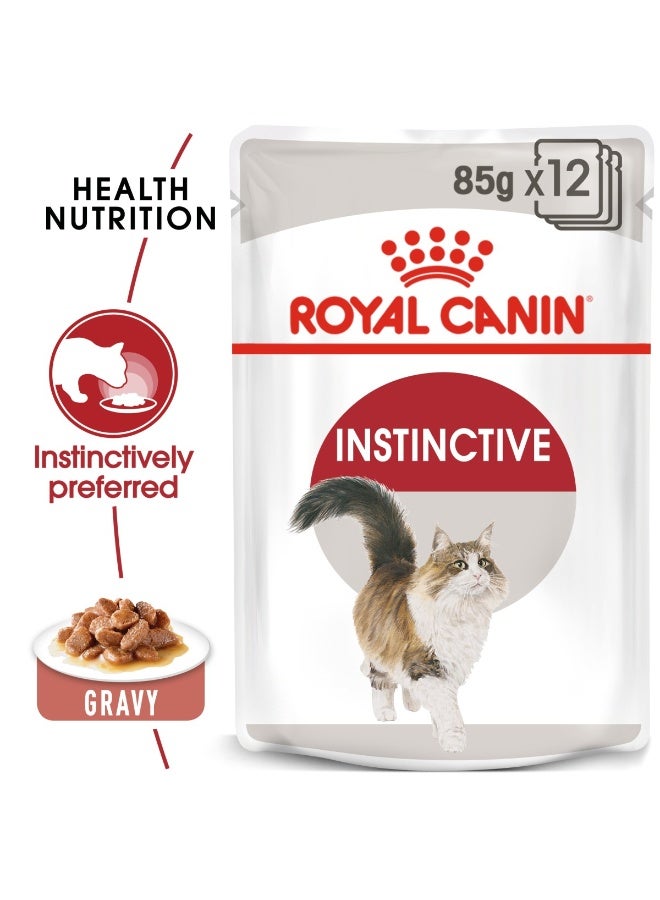 Royal Canin Instinctive Cat Wet Food Gravy Pouches - 12 Pouches