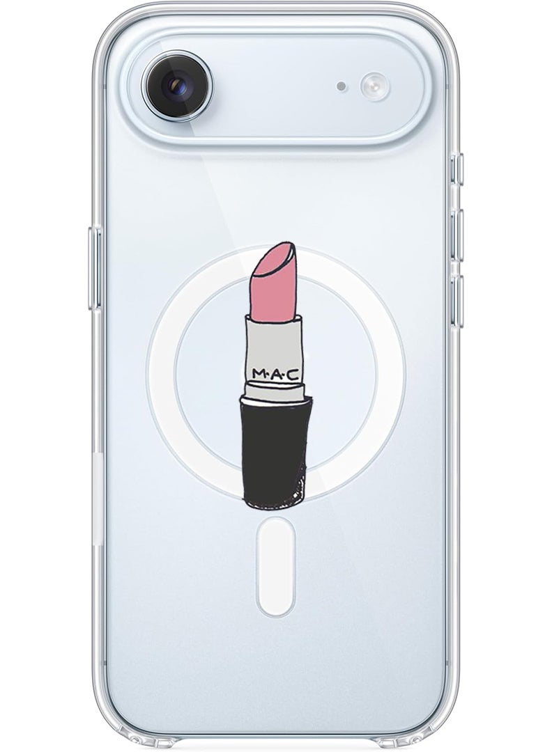 Theodor Magnetic Case for Apple iPhone 17 Air Compatible with MagSafe Wireless Charging, Shockproof Phone Bumper Cover - Lipstick - Image 1