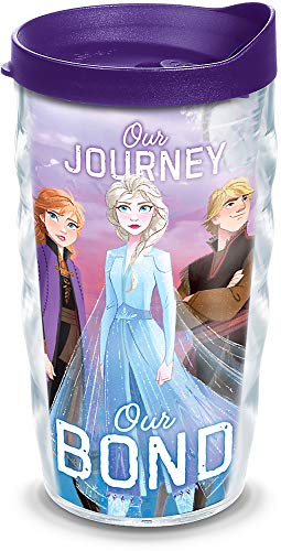 Tervis Disney Frozen 2 Group Made in USA Double Walled Insulated Tumbler Travel Cup Keeps Drinks Cold & Hot, 10oz Wavy, Classic - Image 1