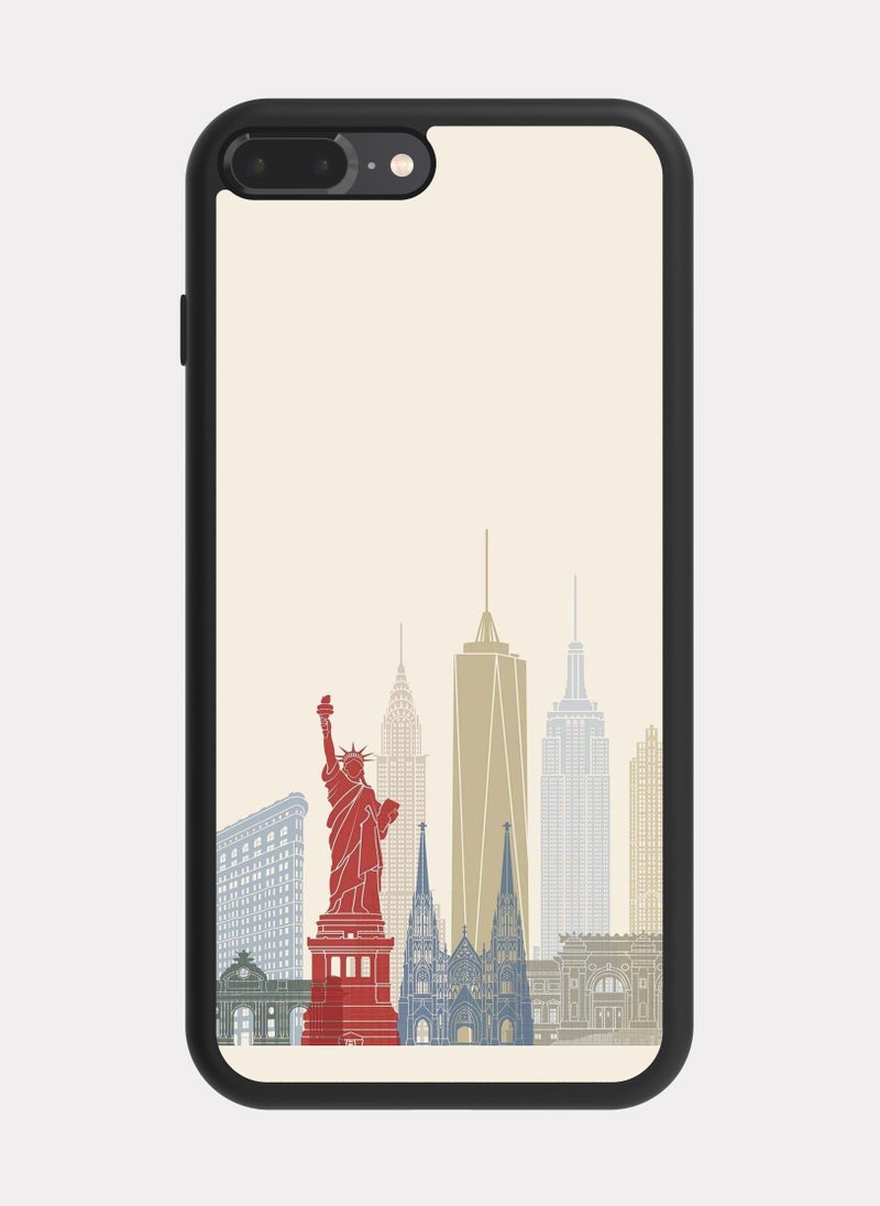 بكسلات كفر ايفون 7 بلس مدينة نيويورك متعدد الالوان - Image 1