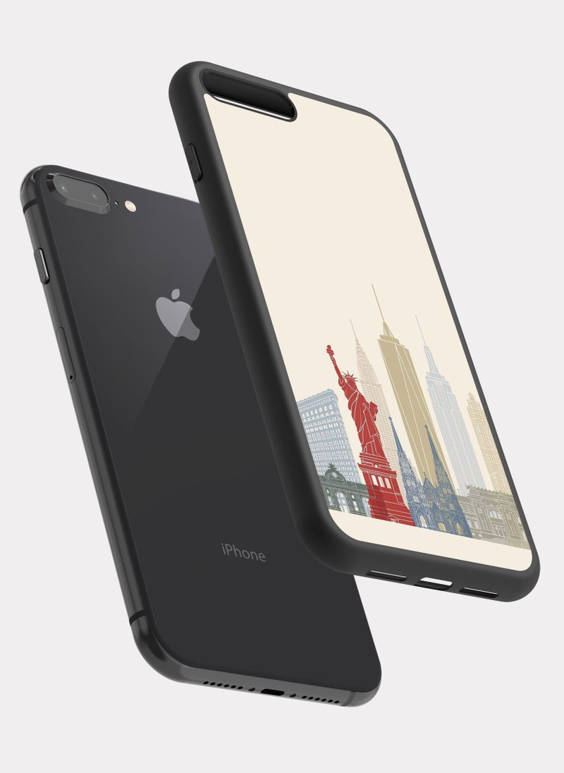 بكسلات كفر ايفون 7 بلس مدينة نيويورك متعدد الالوان - Image 2