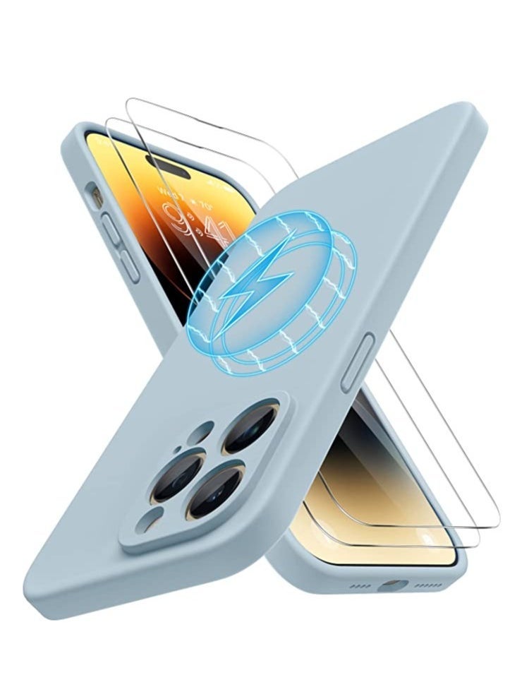 Raxoom iPhone 14 Pro Max Case, with 2 Pack Screen Protectors,[Upgraded Enhanced Camera Protection],Shockproof Liquid Silicone Case 6.7 inch - Image 1