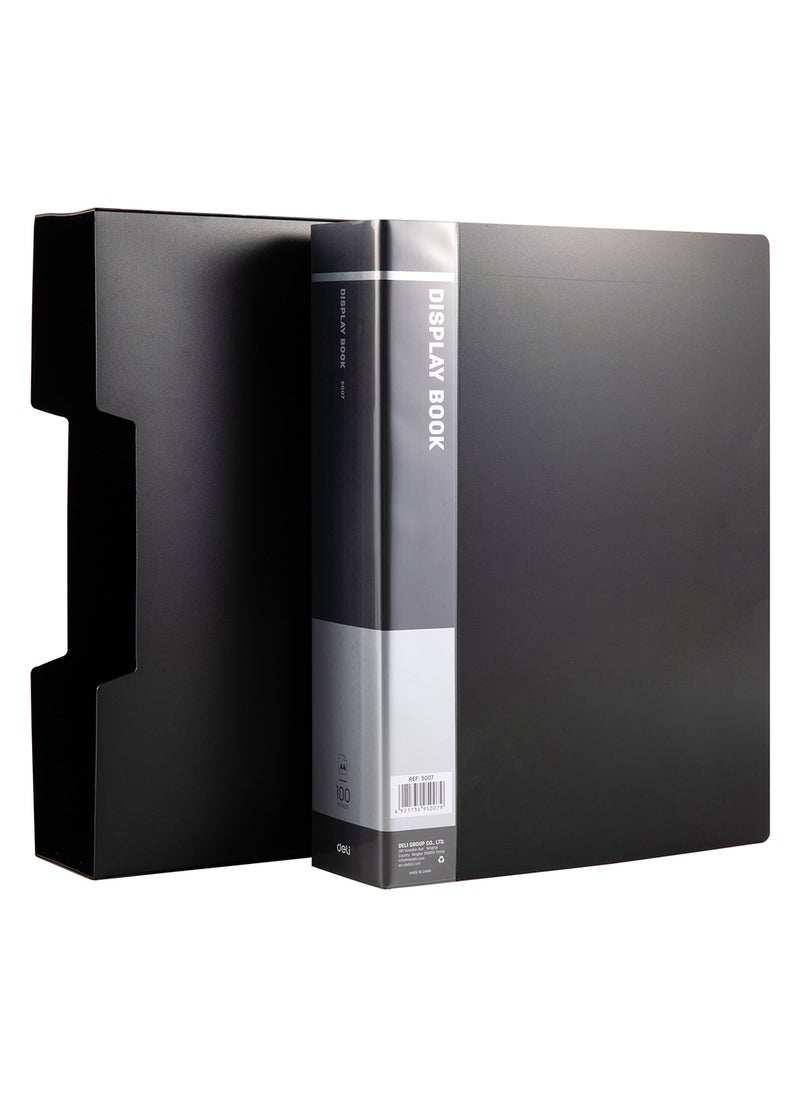 Deli A4 Display Book with 100 Pockets, Perfect for Document Organizer, Certificates, Artwork, and School - Assorted Colors  - Image 2