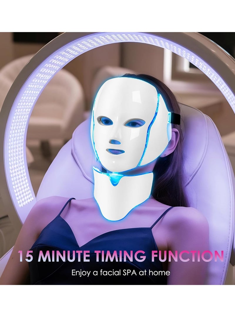 Skin Need - 7-in-1 LED Light Therapy Facial Mask – Red, Blue, and Multi-Color Modes – Skin Rejuvenation & Anti-Aging – Comfortable & Adjustable – Plug-Powered - Image 1