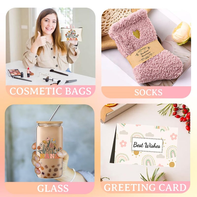 DHQH Best Nana Gifts for Women  Birthday Christmas Gifts Set from Granddaughter Grandson  Godmother Thanksgiving Ideas Gift with 16 Oz Glass Cup - Image 5
