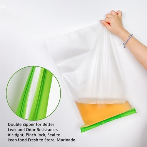 TAINESS Odor Proof Food Storage Bear Bags Reusable Zipper Barrier Bags Airtight Bags Keep Fresh and Waterproof for Backpacking, Camping, Outdoor Bear Proof Refrigerator Freezing (2 Pack) - Image 3