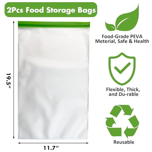 TAINESS Odor Proof Food Storage Bear Bags Reusable Zipper Barrier Bags Airtight Bags Keep Fresh and Waterproof for Backpacking, Camping, Outdoor Bear Proof Refrigerator Freezing (2 Pack) - Image 4