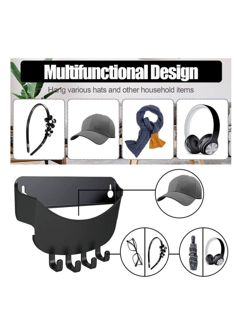 2PCS Cap Organizer Hanger,Hat Rack for Wall Adhesive Hat Racks, Change Your Cloth Hanger to Cap Organizer Hanger, Hat Organizer for Closet Door  - Image 3