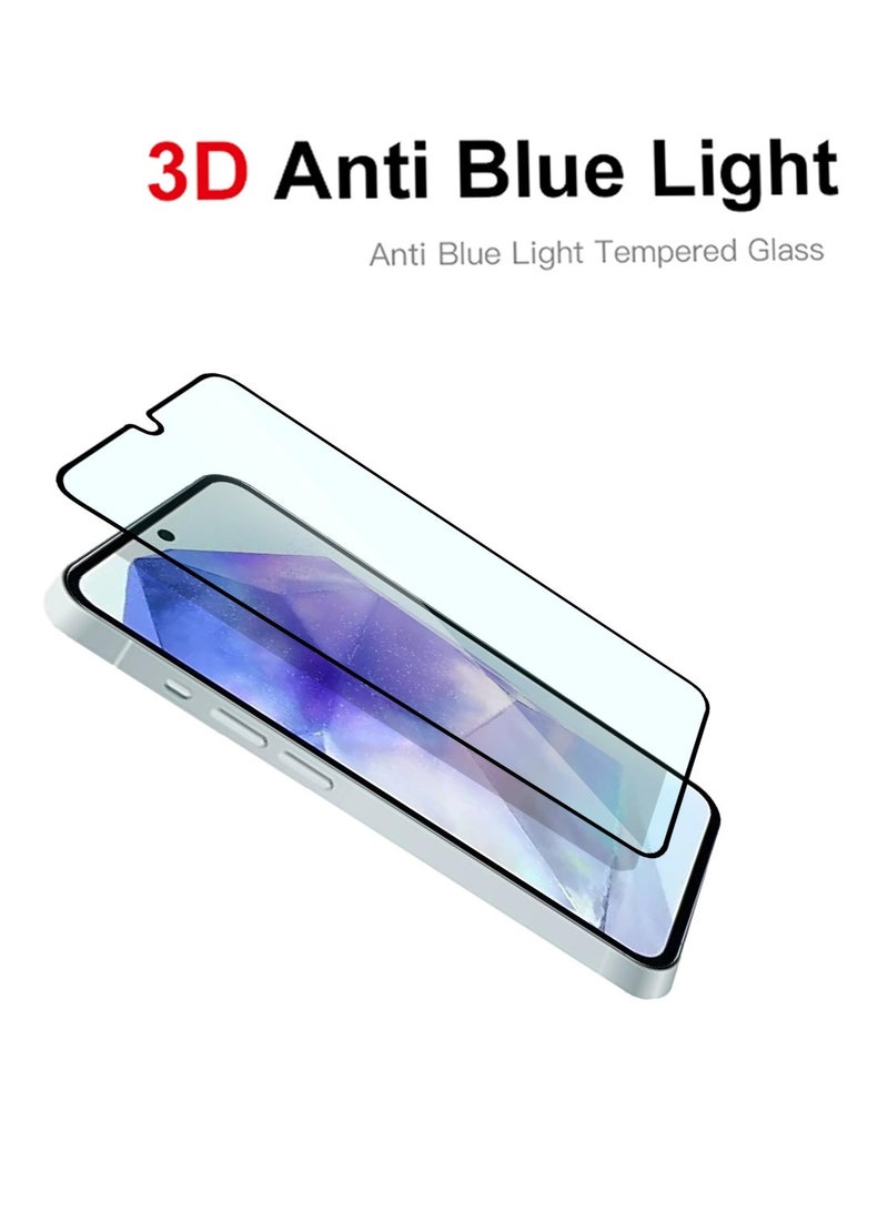Techie Anti Blue Light Tempered Glass Screen Protector for Samsung Galaxy A55 – 9H Hardness, Anti-Reflective, Bubble-Free, 0.33mm, Easy Installation  - Image 5