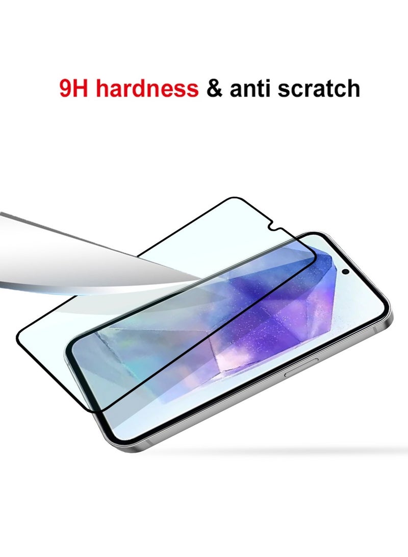 Techie Anti Blue Light Tempered Glass Screen Protector for Samsung Galaxy A55 – 9H Hardness, Anti-Reflective, Bubble-Free, 0.33mm, Easy Installation  - Image 4