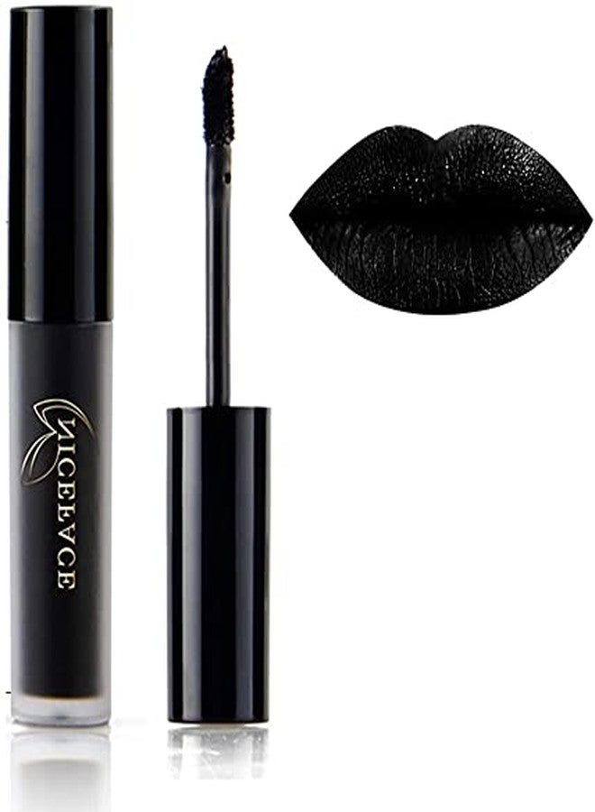 GL-Turelifes Halloween Matte Liquid Lipstick, Long Lasting, Non-stick Non-fading Lip Gloss Vivid Vampire lipsticks for Masquerade, Cosplay, Halloween Makeup (#27 Black) - Image 1